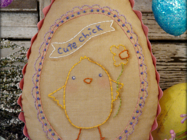 Cute Chick Easter egg pattern pillow #325