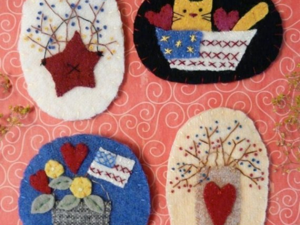 PATRIOTIC WOOL PINS Pattern