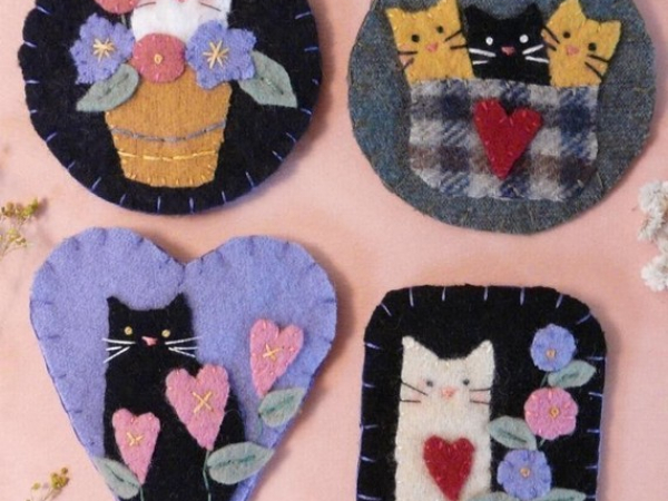 Cute Cats Wool Pins Pattern