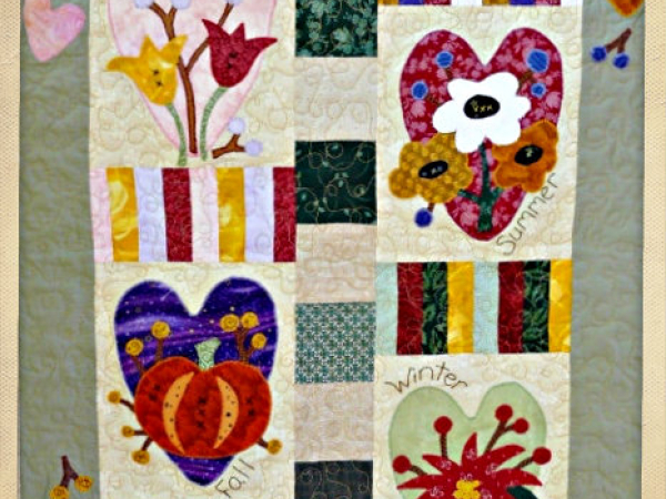 Four Seasons Heart Quilt pattern