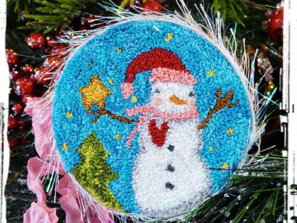 Christmas snowman Punch needle Pattern