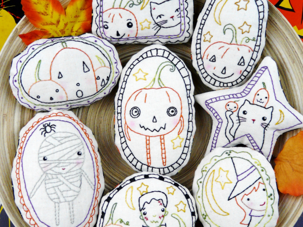 Halloween embroidery ornaments pattern