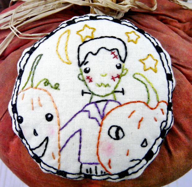 Frankenstein embroidery ornament pattern