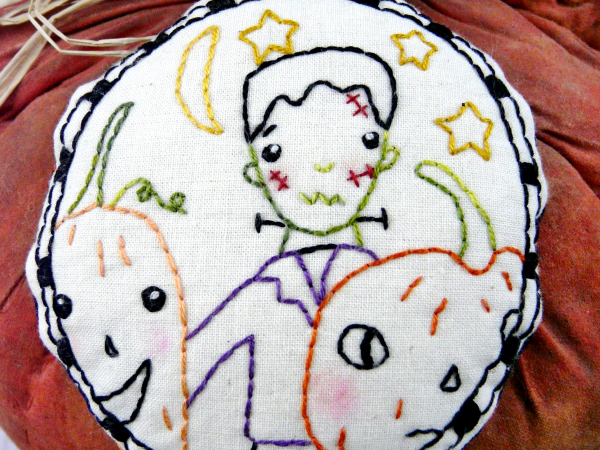 Frankenstein embroidery ornament pattern