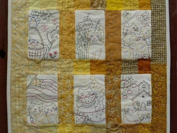 12 Month Kitty cat Stitchery quilt pattern kitty