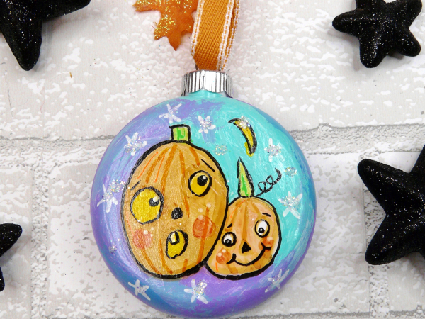 spooky scary Pumpkin halloween ornies