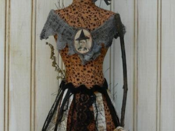 Witch Mannequin pin keep pin cushion dress form pattern