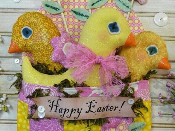 Happy Easter chicks & egg Pattern home decor