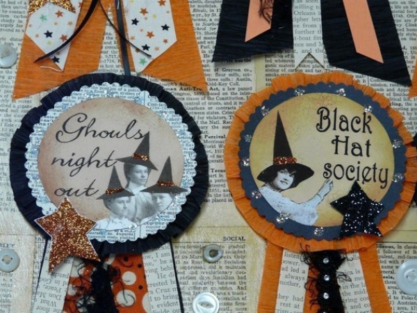 Halloween "Witchy" Badges pin pattern witch