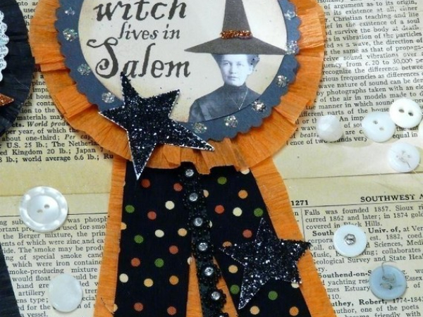 Halloween "Witchy" Badges pin pattern salem