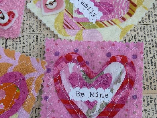 Scrappy Happy Valentine's day heart pins pattern