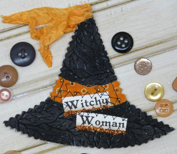 Halloween Party Pins & Ornament pattern witch hat