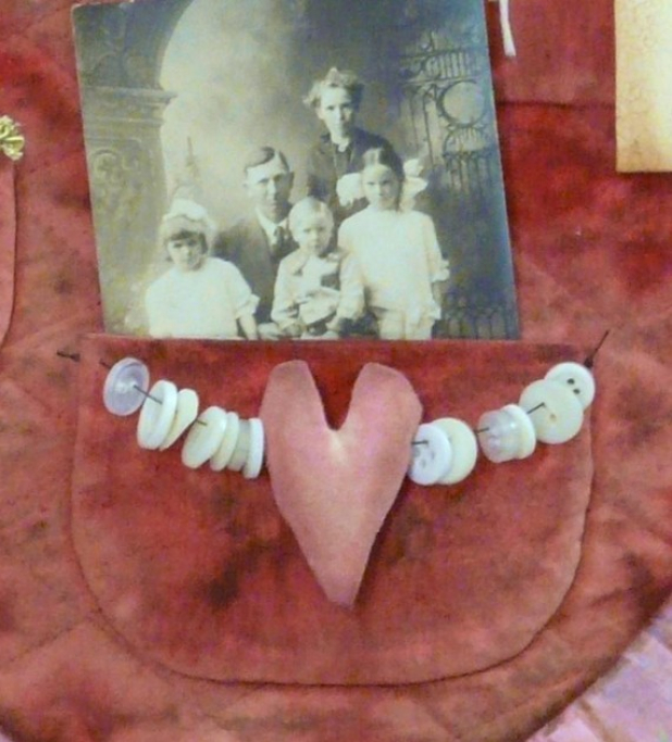 Vintage Valentine treasures pocket pattern 