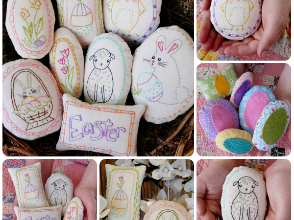 Welcome spring- 8 easter designs, ornaments bowl fillers pattern embroidery