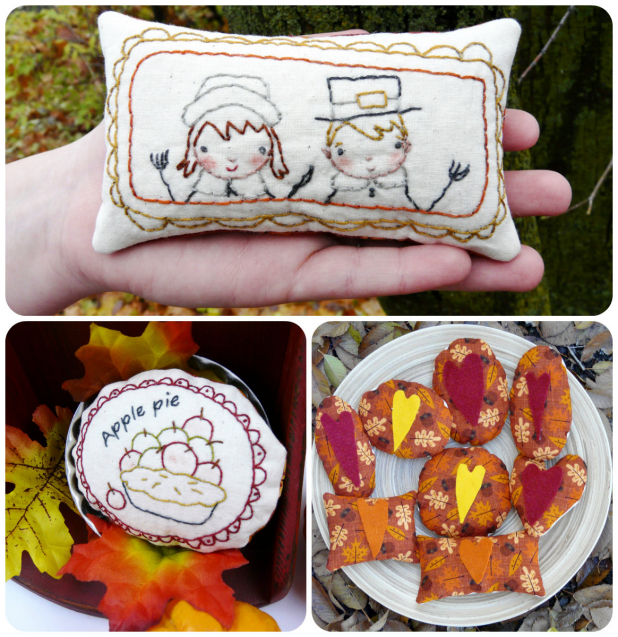 Thanksgiving- 8 embroidery designs, ornaments & bowl fillers pattern