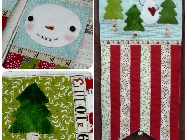 A vintage Christmas mini Quilts pattern snowman