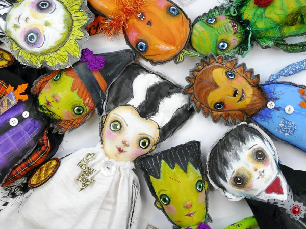 halloween art dolls