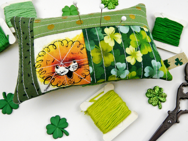 Lion st Patrick's day pincushion pattern