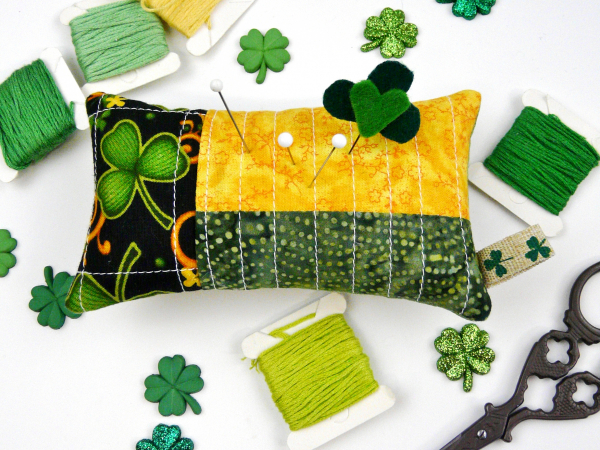 Shamrock st Patrick's day pincushion pattern