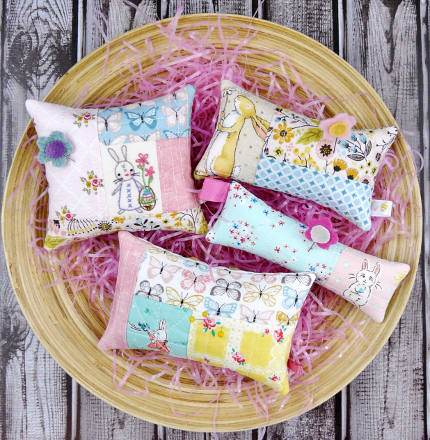 Easter bunny spring pincushions pattern