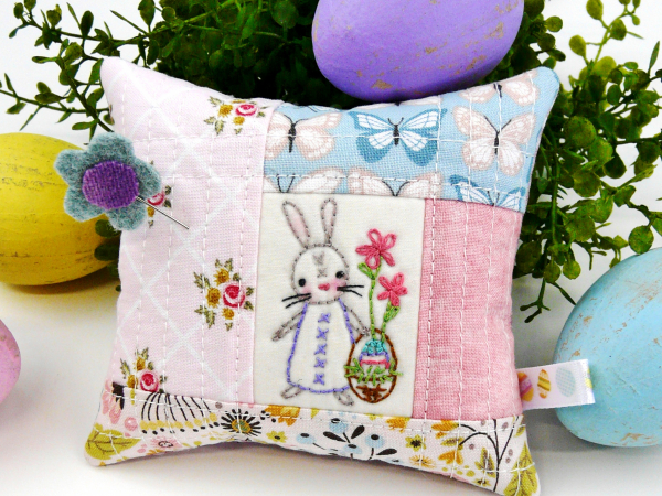 Easter bunny spring pincushions pattern