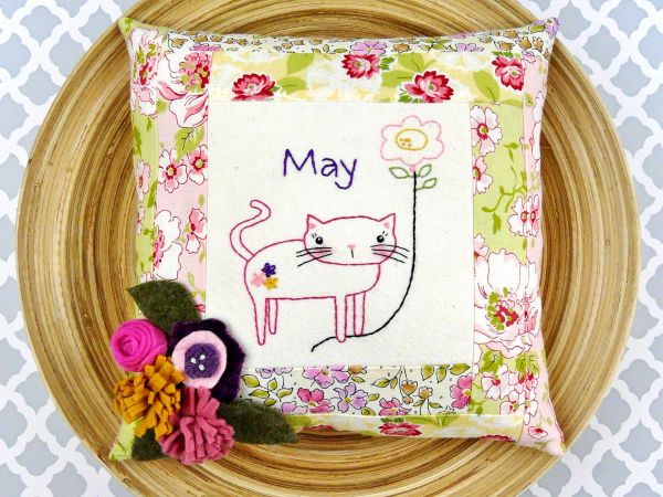 may month hand embroidery balloon pattern