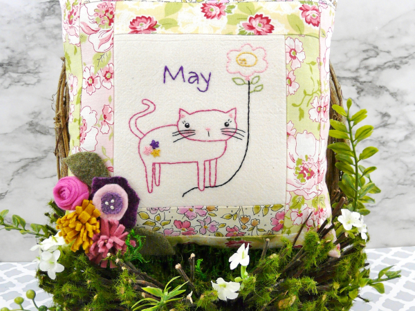 may month hand embroidery balloon pattern