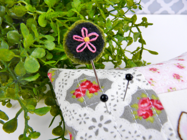 puppy dog hand embroidery pattern pincushion