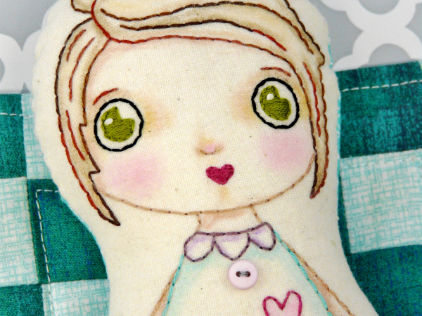 big eyed pocket doll hand embroidery pattern