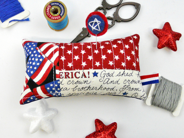 4th of july flag pincushions pinkeep pattern