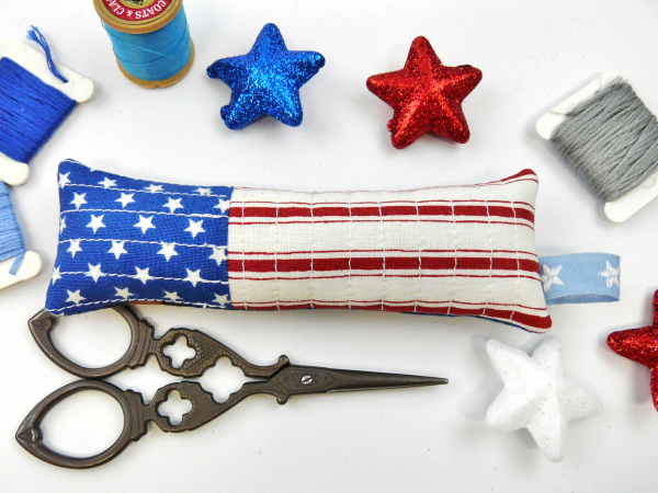 4th of july flag  pincushions pinkeep pattern