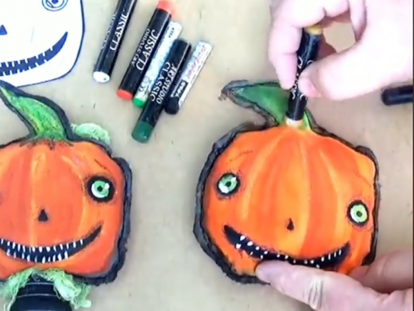 video easy painted pumpkins tutorial pattern