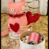 Valentine Kitty Cat Make DO pattern pin keep box