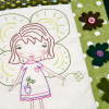 Lovely little hand embroidery book- march st. patricks day girl