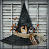Wicked Witch hat, wall hanger pattern- collage sheet prim primitive