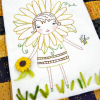 Lovely little hand embroidery book- sunflower girl