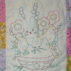 Spring has Sprung quilt embroidery pattern chick bunny