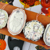Mummy witch frankenstein ornaments embroidery pattern
