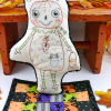 hand embroidery halloween pumpkin doll pattern