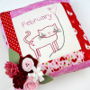 valentine hand embroidery quilted felt flower pattern