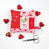valentine hand embroidery pincushion quilt pattern