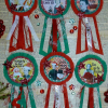 Christmas art Badges pin pattern santa brooch