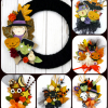Halloween wool wreath and corsage pattern