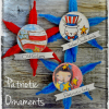 Patriotic Americana ornaments flag banner pattern #358.