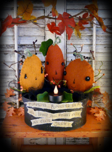 Pumpkin pumpkin in a row lantern pattern- #338.