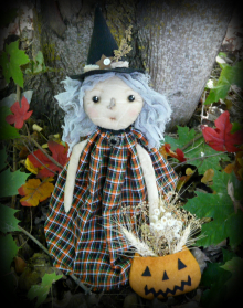 Agatha Prim Halloween Witch doll pattern Prim Witch doll Halloween pattern Agatha - PDF new 2013 fall primitive spooky pu