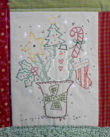 Christmas bouquet pattern snowman candy cane vase