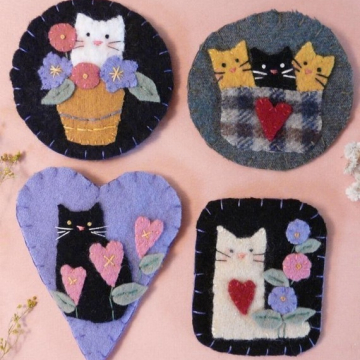 Cute Cats Wool Pins Pattern