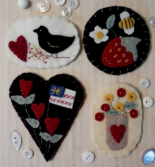 Primitive Country WOOL PINS Pattern