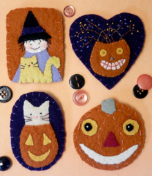 Spooky Halloween WOOL PINS Pattern